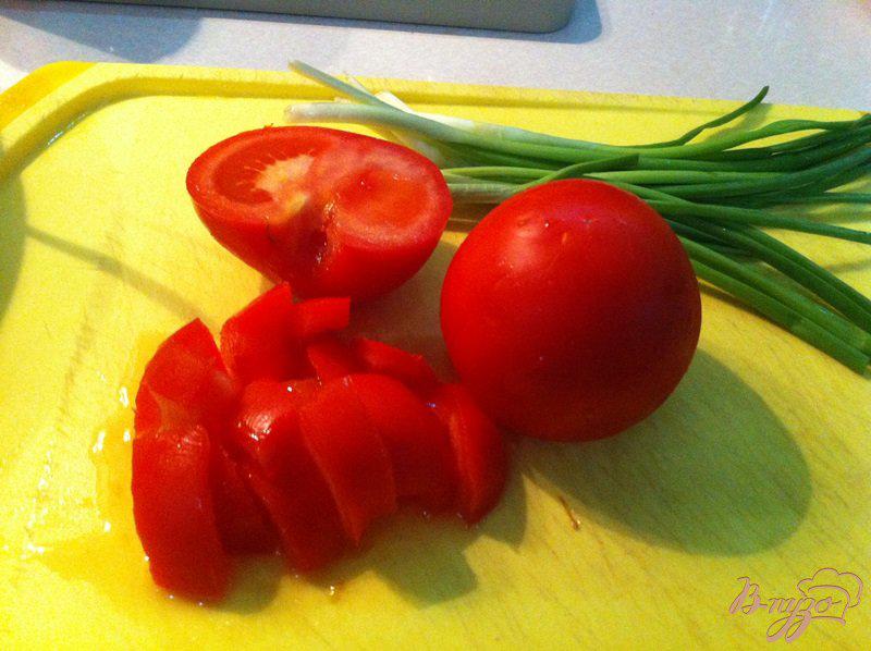 Фото приготовление рецепта: Салат овощной с ветчиной «Зелёный» шаг №9