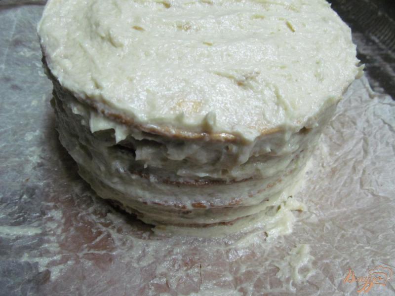 Фото приготовление рецепта: Торт с яблочным кремом шаг №15