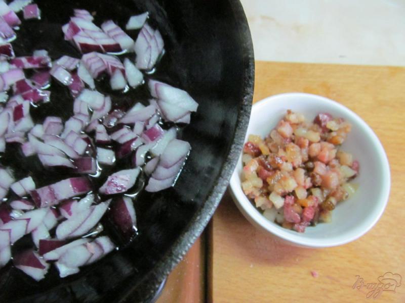 Фото приготовление рецепта: Овощной суп с чечевицей на беконе шаг №5