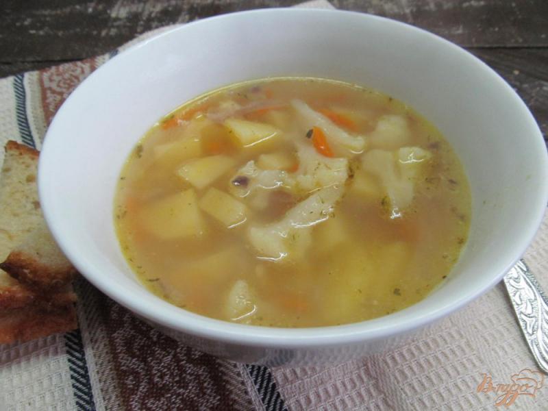 Фото приготовление рецепта: Овощной суп с чечевицей на беконе шаг №7