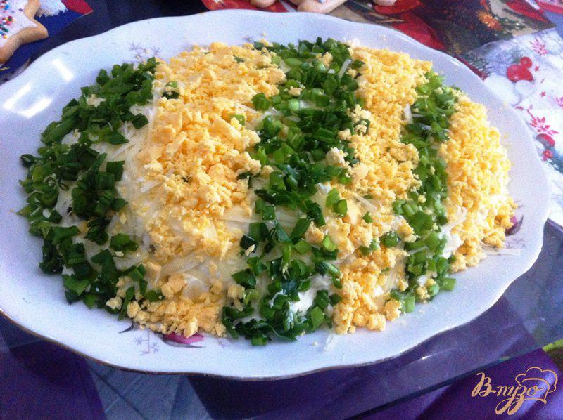 Фото приготовление рецепта: Салат из печени трески шаг №13