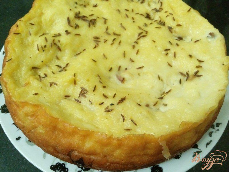Фото приготовление рецепта: Заливной пирог с капустой и курицей в мультиварке шаг №8