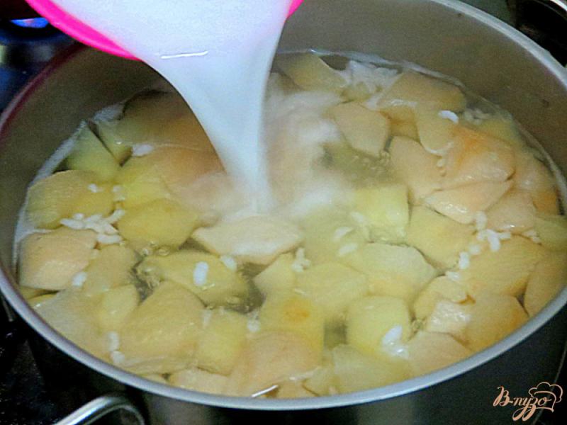 Фото приготовление рецепта: Яблочный суп шаг №4