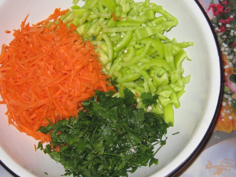 Фото приготовление рецепта: Томат с петрушкой, морковью и болгарским перцем шаг №5