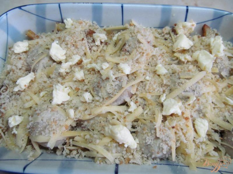 Фото приготовление рецепта: Вареная говядина запеченная под сметанным соусом шаг №10
