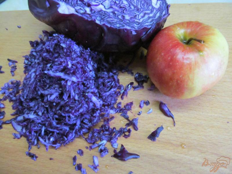 Фото приготовление рецепта: Салат из красной капусты с яблоком шаг №1