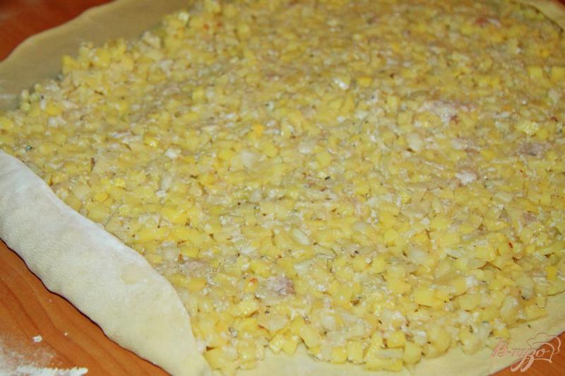 Фото приготовление рецепта: Ханум с картофелем и салом шаг №9