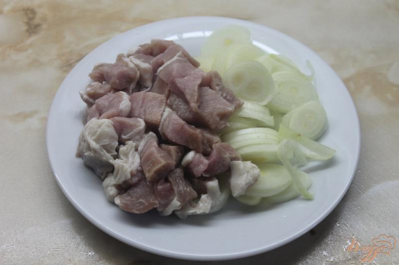 Фото приготовление рецепта: Жареная свинина с баклажаном шаг №1