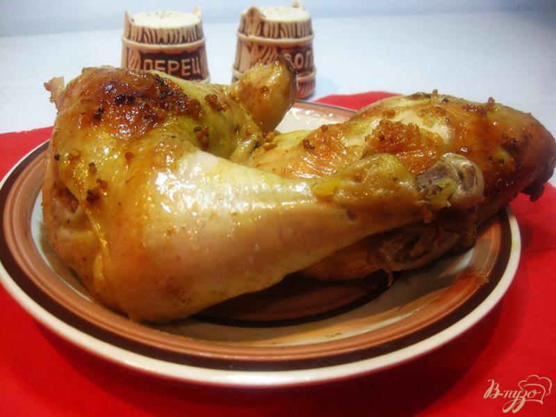 Фото приготовление рецепта: Запечённые куриные бедра с французской горчицей шаг №5