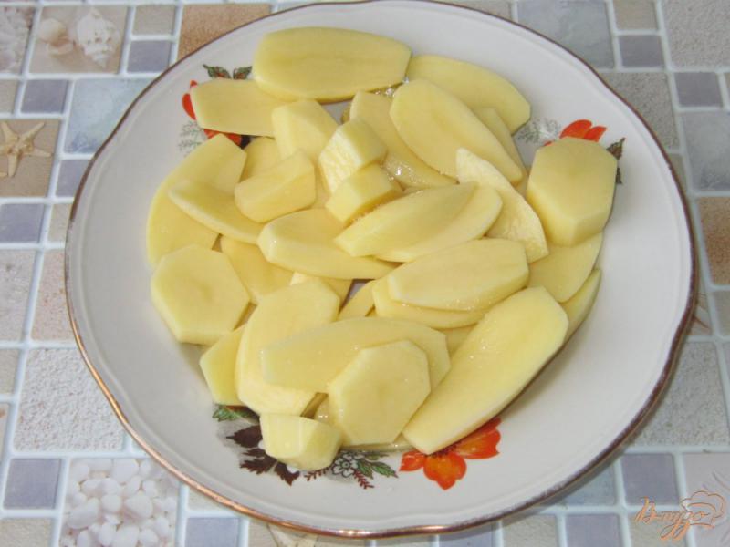 Фото приготовление рецепта: Отбивные с картофелем в рукаве шаг №4