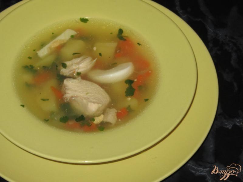 Фото приготовление рецепта: Суп из куриной грудки с кукурузной крупой шаг №12