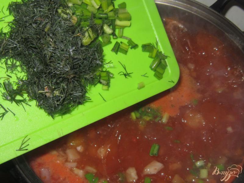 Фото приготовление рецепта: Суп с фрикадельками и квашеной свеклой шаг №8