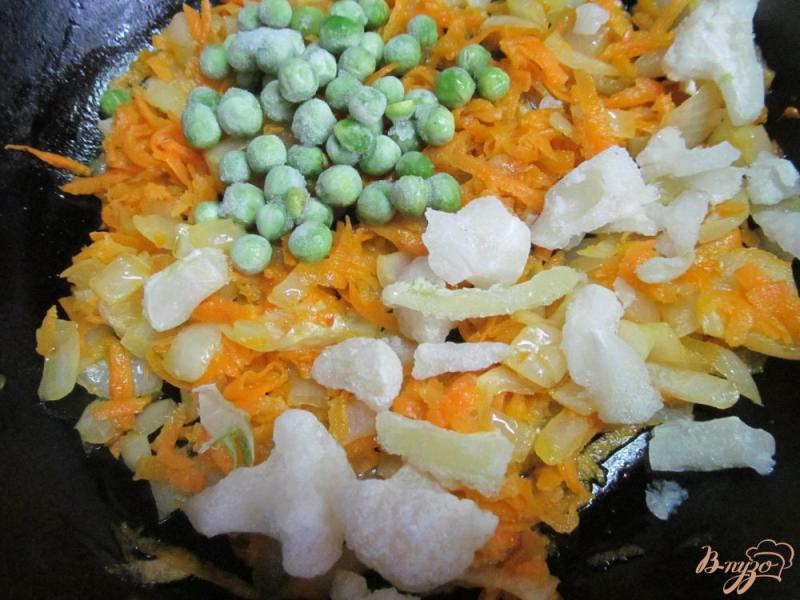 Фото приготовление рецепта: Блины на гречневой каше с овощами шаг №5