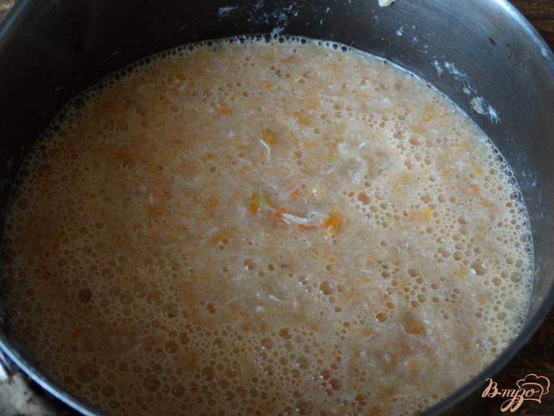 Фото приготовление рецепта: Суп-пюре с овощами, курицей и фетой шаг №6