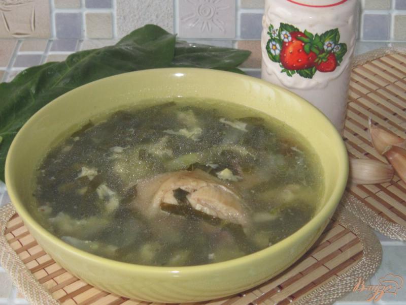 Фото приготовление рецепта: Щавеливый суп с курицей шаг №10