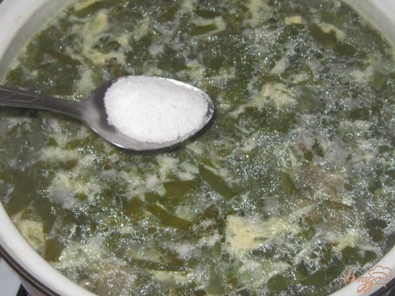 Фото приготовление рецепта: Щавеливый суп с курицей шаг №9