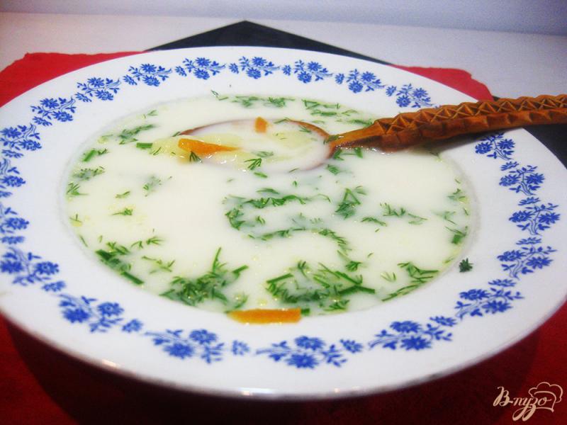 Фото приготовление рецепта: Суп с плавленым сыром шаг №9
