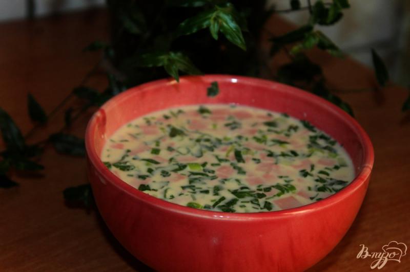 Фото приготовление рецепта: Холодный суп « Окрошка» с вареной колбасой шаг №8