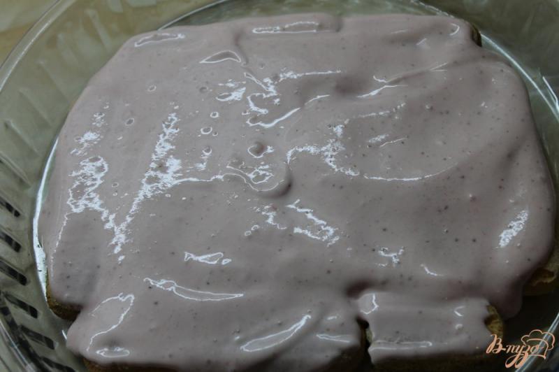 Фото приготовление рецепта: Быстрый тортик с творогом и малиной из печенья « Савоярди» шаг №5