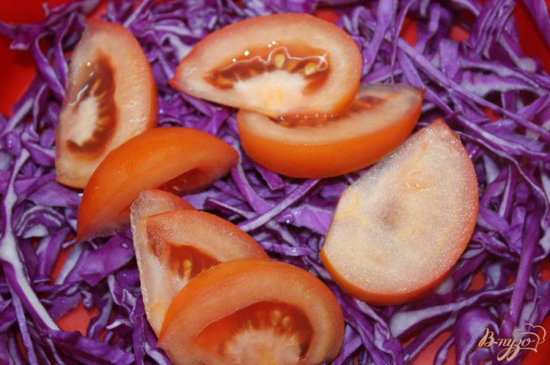 Фото приготовление рецепта: Фитнес салат с краснокочанной капусты шаг №2