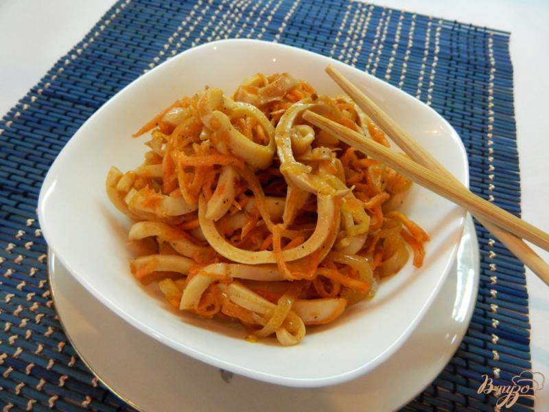 Фото приготовление рецепта: Кальмары по- корейски с морковью шаг №10