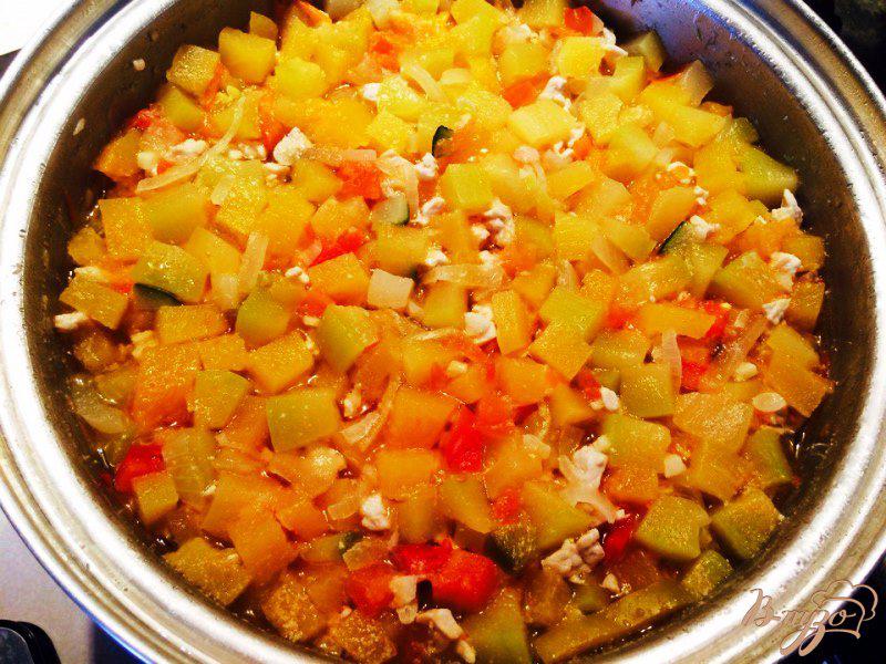 Фото приготовление рецепта: Рагу из индейки и овощей для деток шаг №8