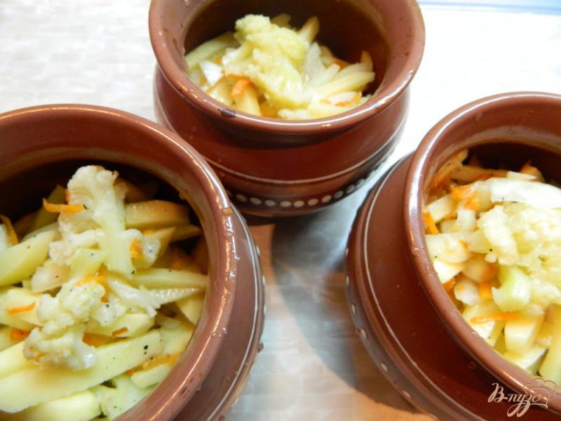 Фото приготовление рецепта: Овощи в горшочках запеченные в духовке шаг №5