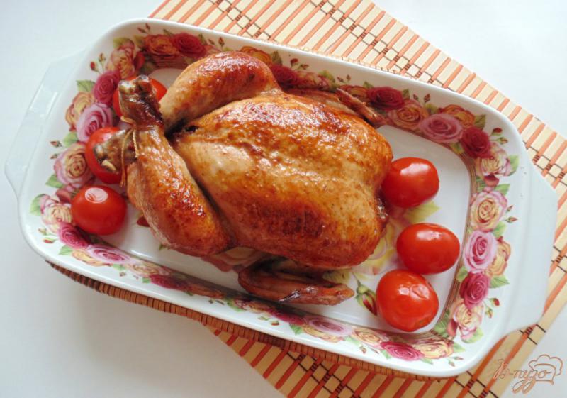Фото приготовление рецепта: Курица, фаршированная гречневой кашей с грибами шаг №8