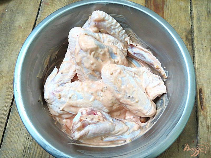 Фото приготовление рецепта: Куриные крылышки в маринаде, запеченные шаг №3
