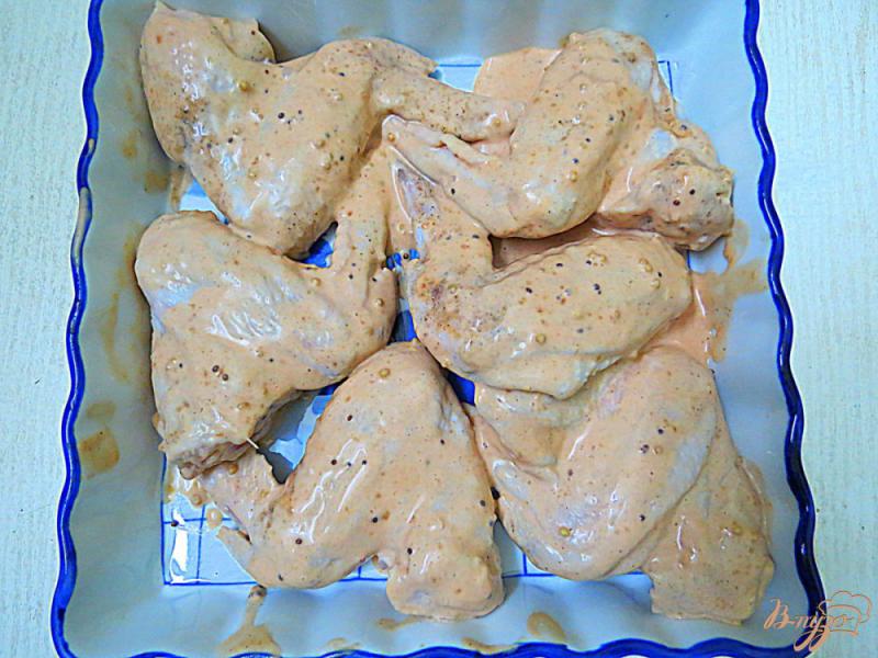 Фото приготовление рецепта: Куриные крылышки в маринаде, запеченные шаг №4