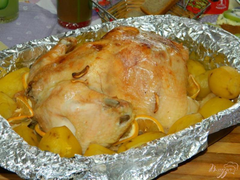 Фото приготовление рецепта: Курица с лимоном и чесноком шаг №6