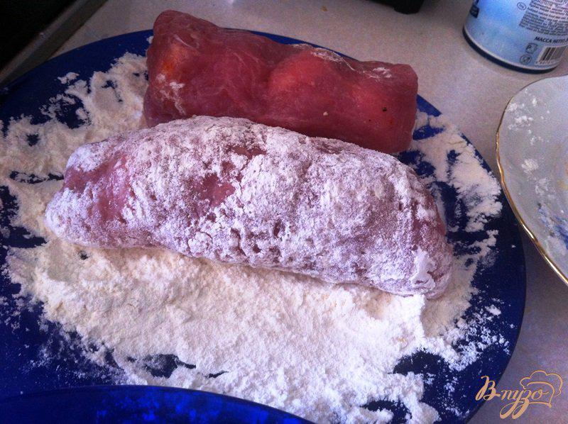 Фото приготовление рецепта: Рулетики из свинины по итальянски шаг №5