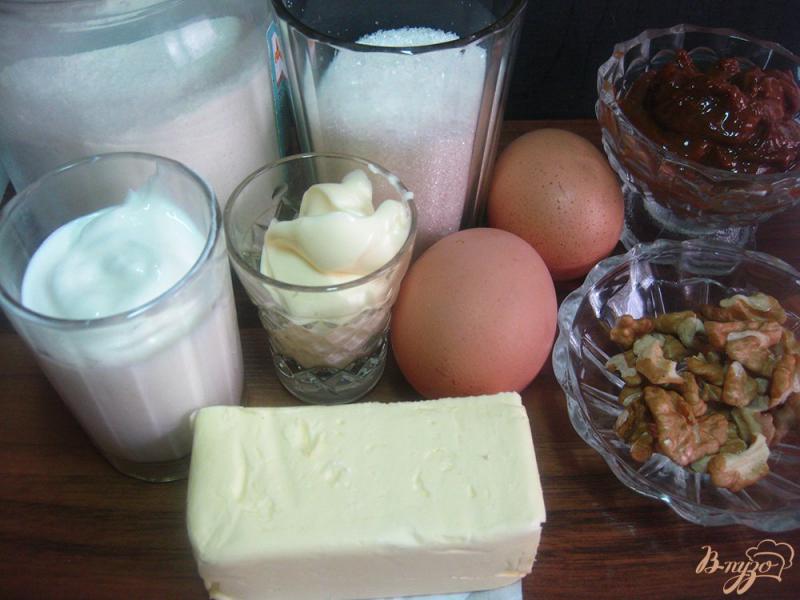 Фото приготовление рецепта: Печенье со сгущенным молоком и орехами шаг №1