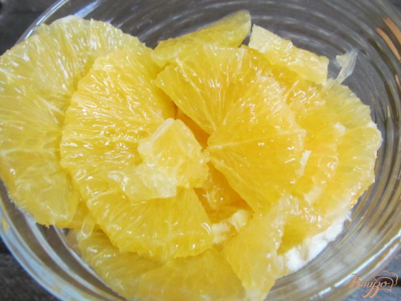 Фото приготовление рецепта: Апельсиновый десерт с карамельной цедрой шаг №7