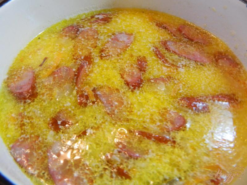 Фото приготовление рецепта: Суп с охотничьими колбасками шаг №6