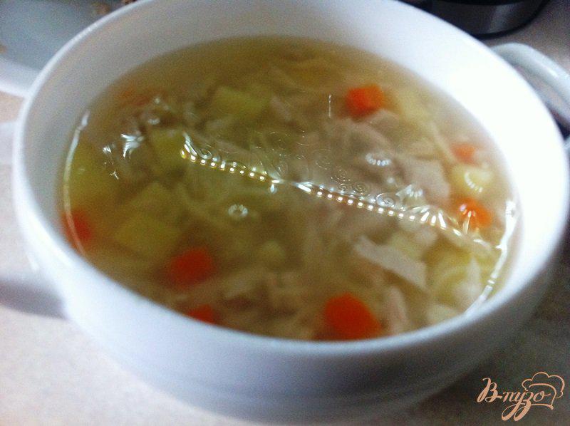 Фото приготовление рецепта: Суп из индейки, кукурузы и  вермишели для деток шаг №7