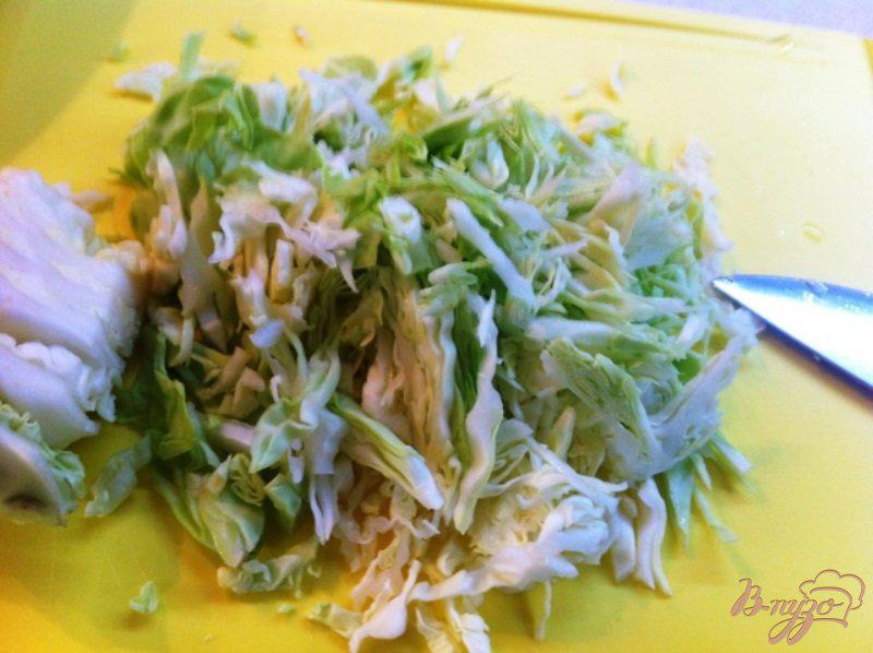 Фото приготовление рецепта: Салат из свежей капусты с огурцом и петрушкой. шаг №1