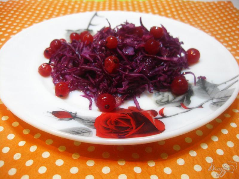 Фото приготовление рецепта: Салат с краснокачанной капустой и смородиной шаг №4