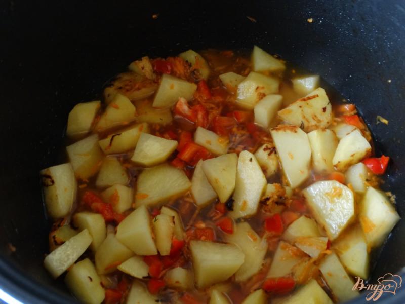 Фото приготовление рецепта: Рагу из овощей и говяжьей печени шаг №3