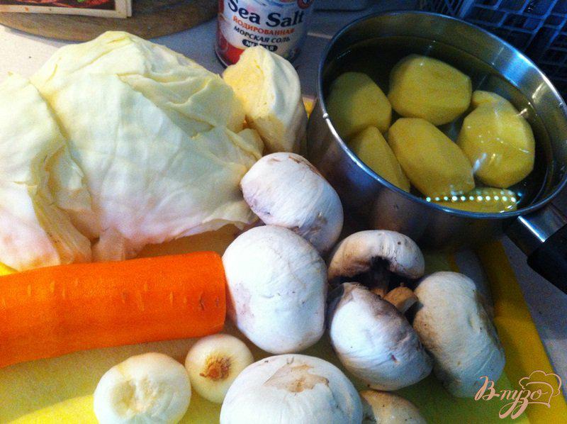 Фото приготовление рецепта: Овощное рагу со свининой и шампиньонами шаг №1
