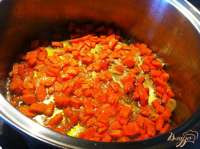 Фото приготовление рецепта: Овощное рагу со свининой и шампиньонами шаг №3
