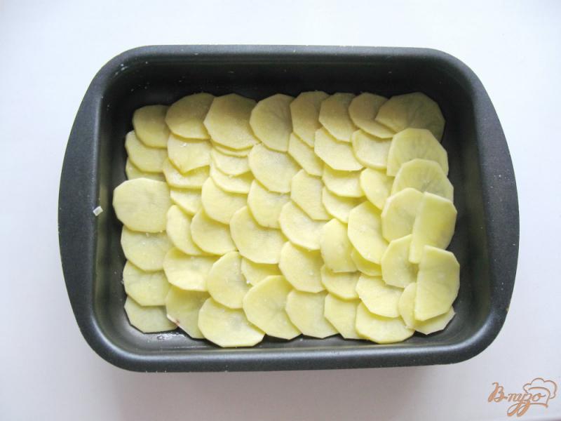 Фото приготовление рецепта: Картофельная запеканка с колбасой и сыром шаг №5