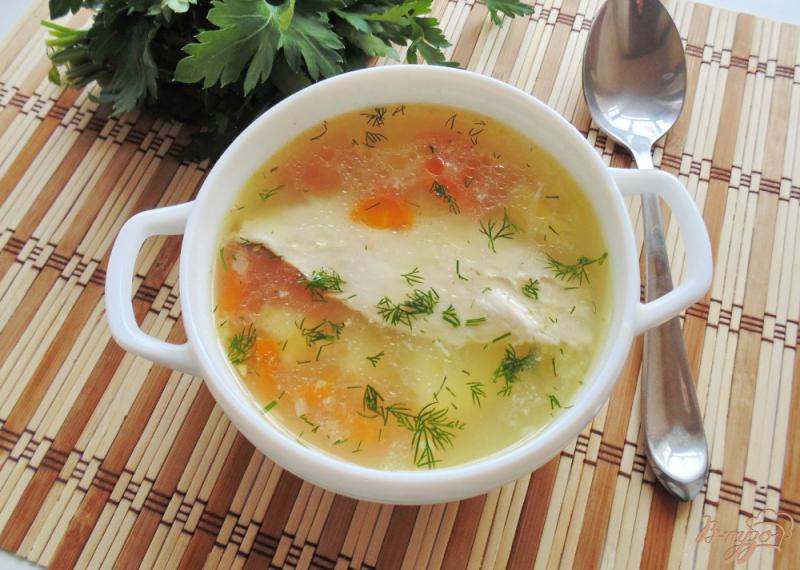Фото приготовление рецепта: Рисовый суп на курином бульоне шаг №8