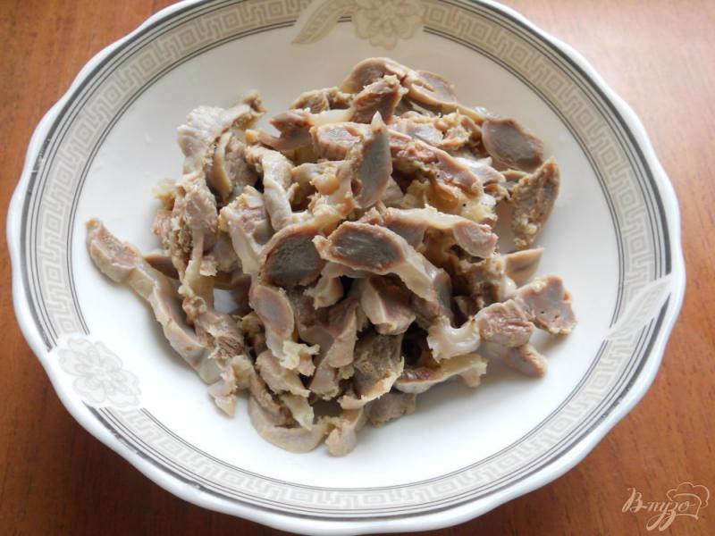 Фото приготовление рецепта: Желудки куриные по-корейски шаг №4