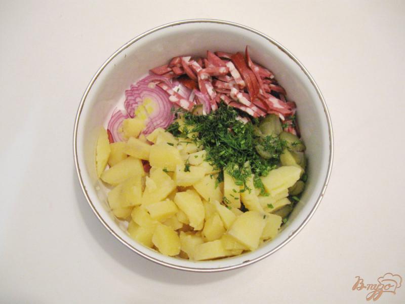 Фото приготовление рецепта: Немецкий картофельный салат шаг №5