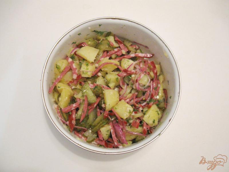 Фото приготовление рецепта: Немецкий картофельный салат шаг №8