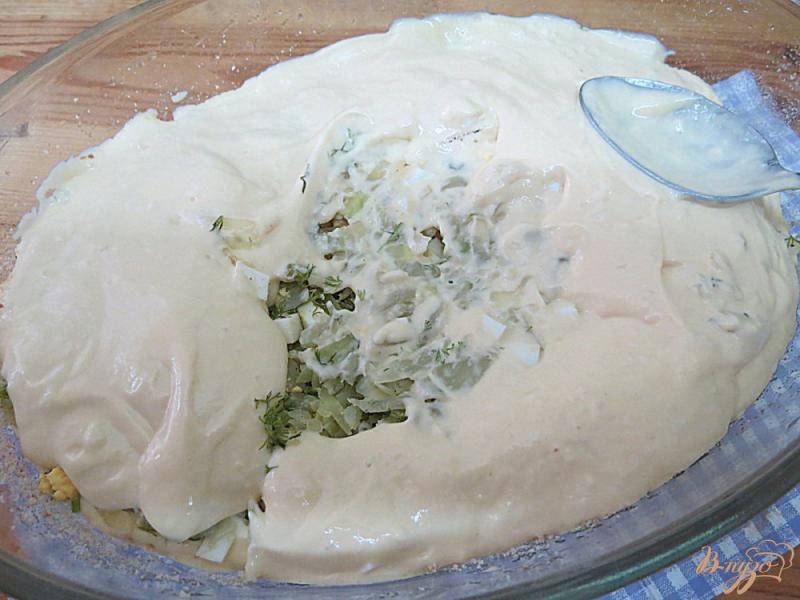 Фото приготовление рецепта: Пирог с капустой, без дрожжей шаг №10