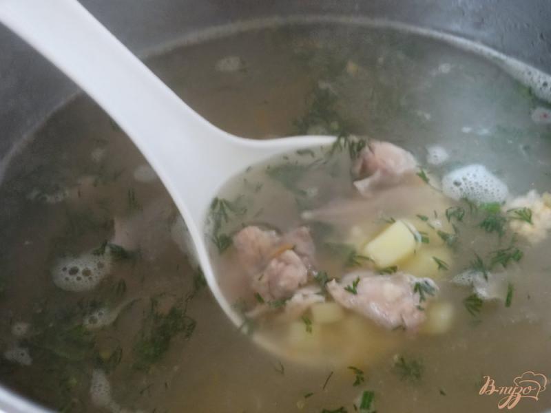 Фото приготовление рецепта: Суп с индейкой и овсянкой шаг №5