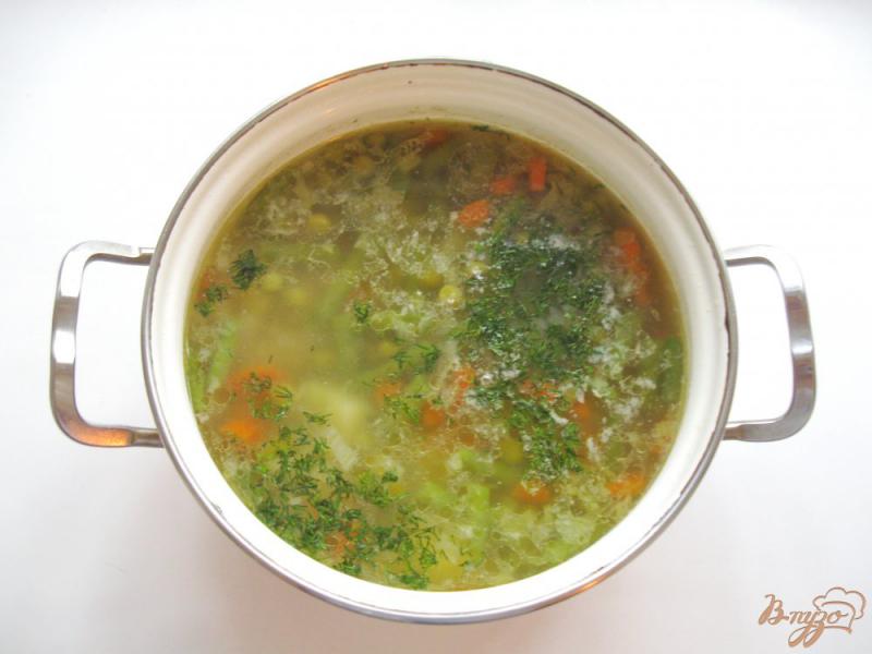 Фото приготовление рецепта: Овощной суп с вермишелью шаг №8