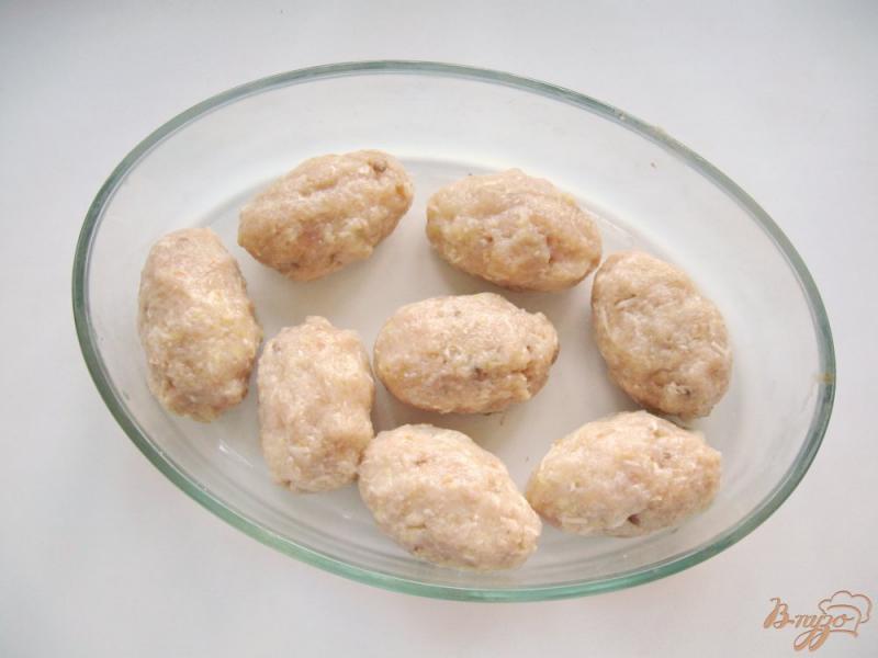 Фото приготовление рецепта: Котлеты с грибами и горчицей в духовке шаг №4